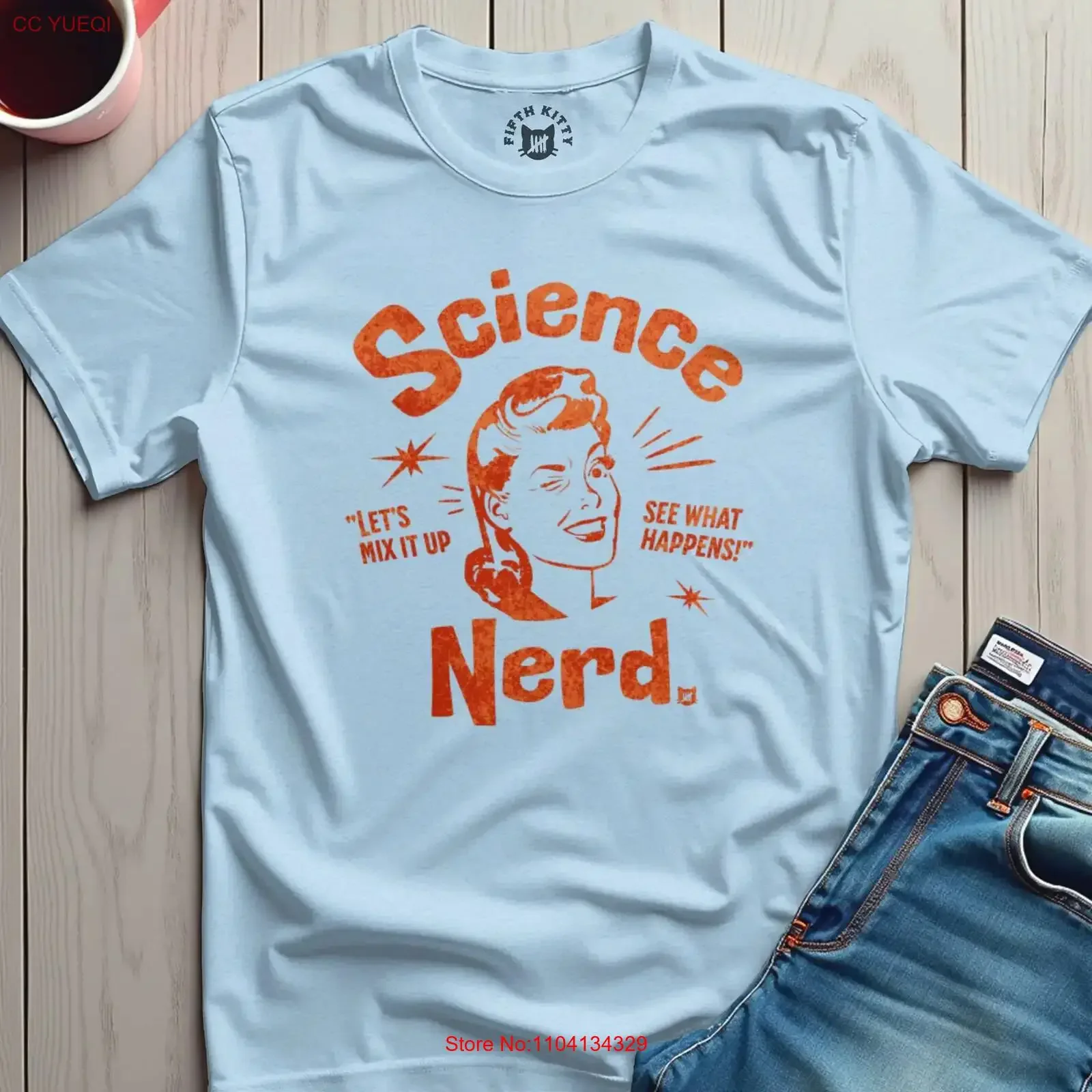 T-shirt pour amoureux de la science, humoristique, pour enseignant, vintage, avec graphisme délavé, polyvalent, extensible, confortable, streetwear léger