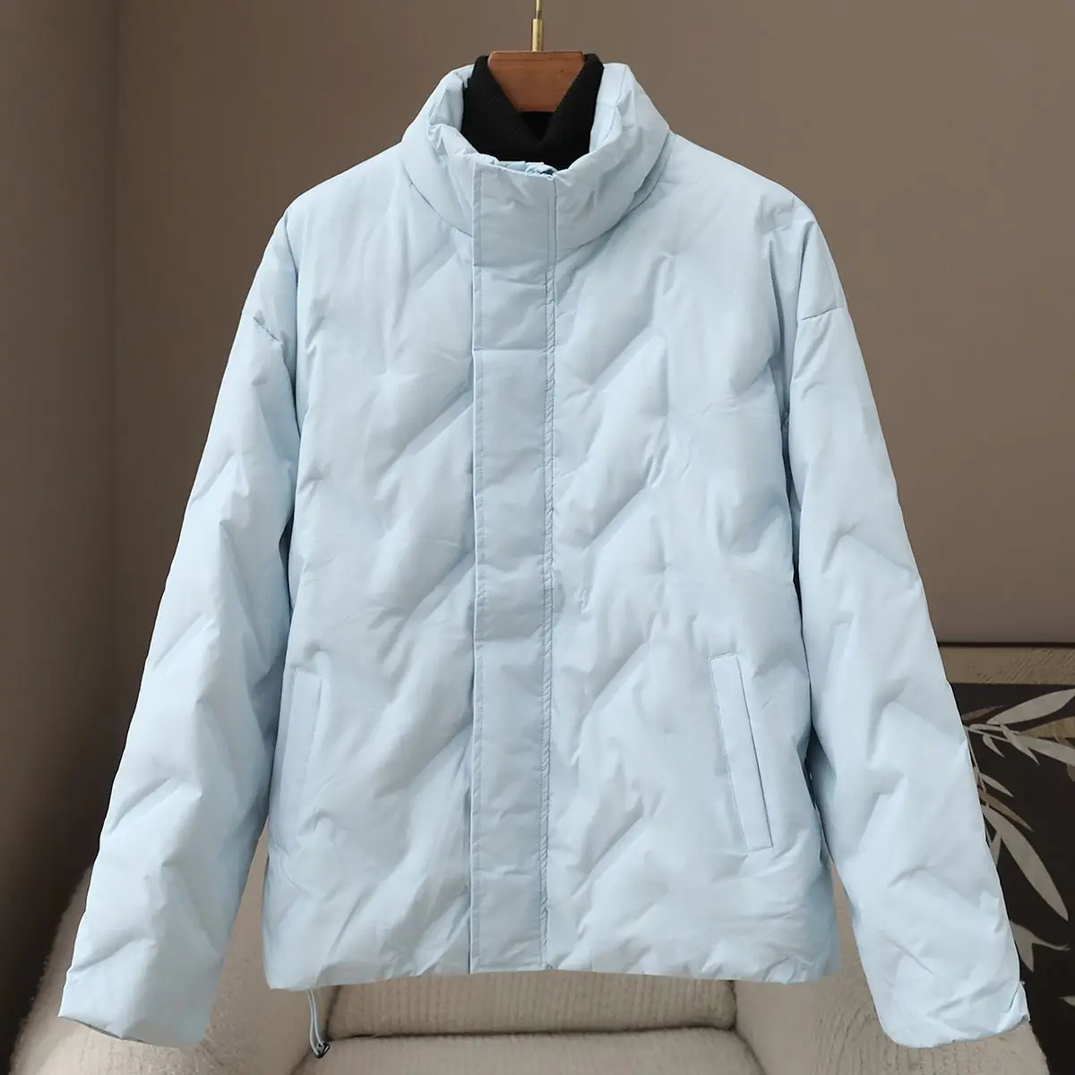 Spring New Stand Up Collar Warm Top 90 White Duck Down Lightweight Down Jacket for Women