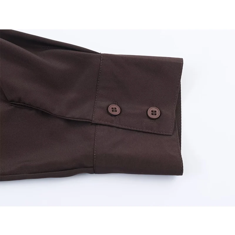 Koszule biurowe Bluzki Damskie 2026 Nowa Wiosenna Moda Retro Eleganckie Bluzki z Falbanami Szykowne Codzienne Uniwersalne Młodzieżowe Bluzki na Wakacje i na Ulicę