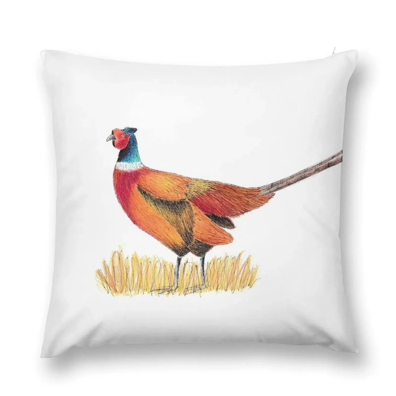 

Frantic Pheasant Throw Pillow Cusions Cover Cushions pillow