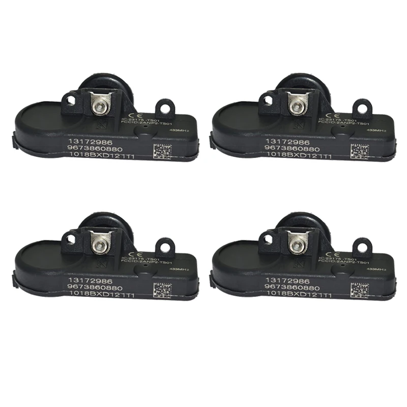 

4Pcs TPMS Tire Pressure Monitor Sensor for Peugeot 3008 5008 308 Citroen Berlingo C4 B53 DS4 DS5 B81 9673860880 5430W0 433Mhz