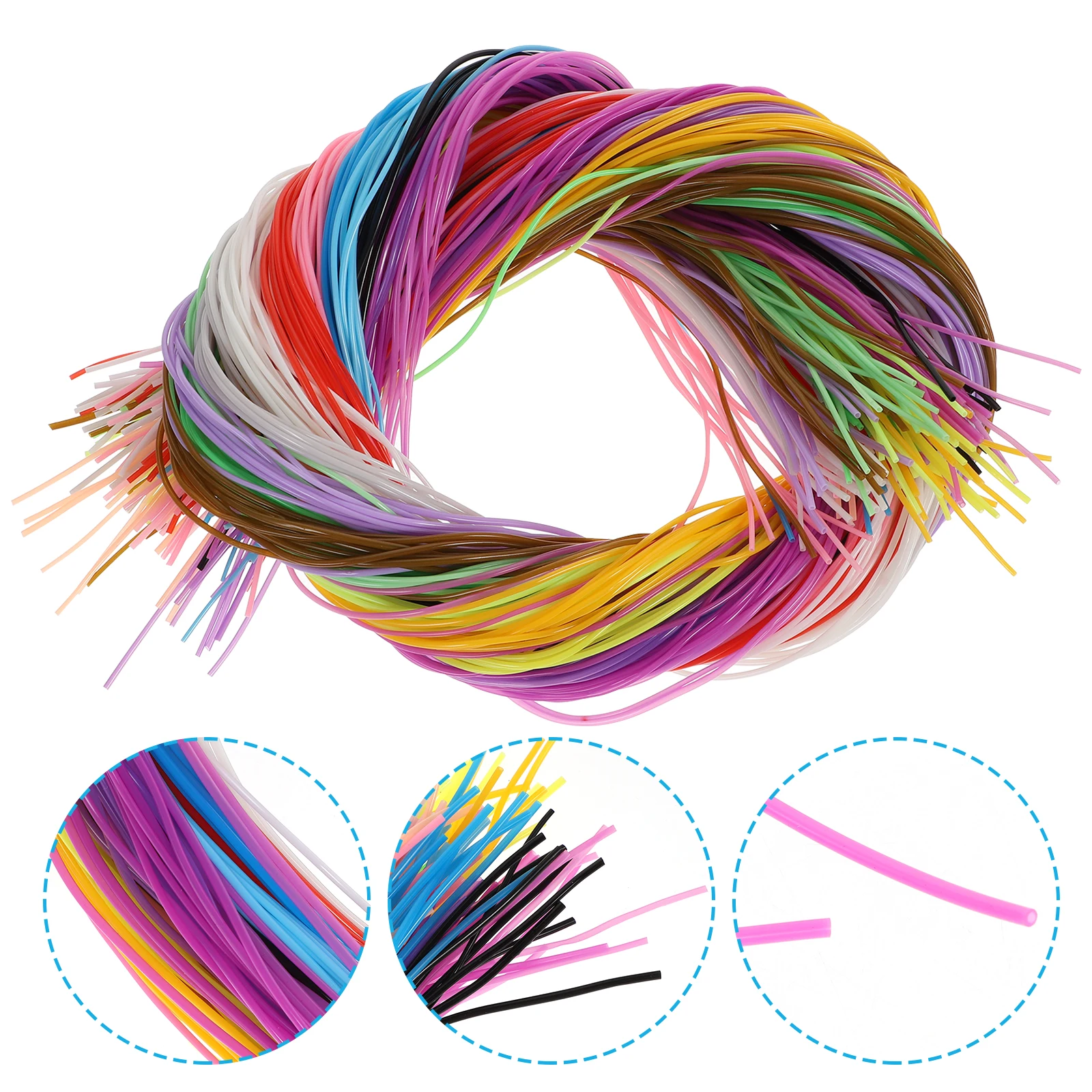

200 Pcs DIY Braided Rope 20 Assorted Colors 180cm Long Jewelry Cord for Necklace Crafts Bracelets Keyrings PVC String Weaving