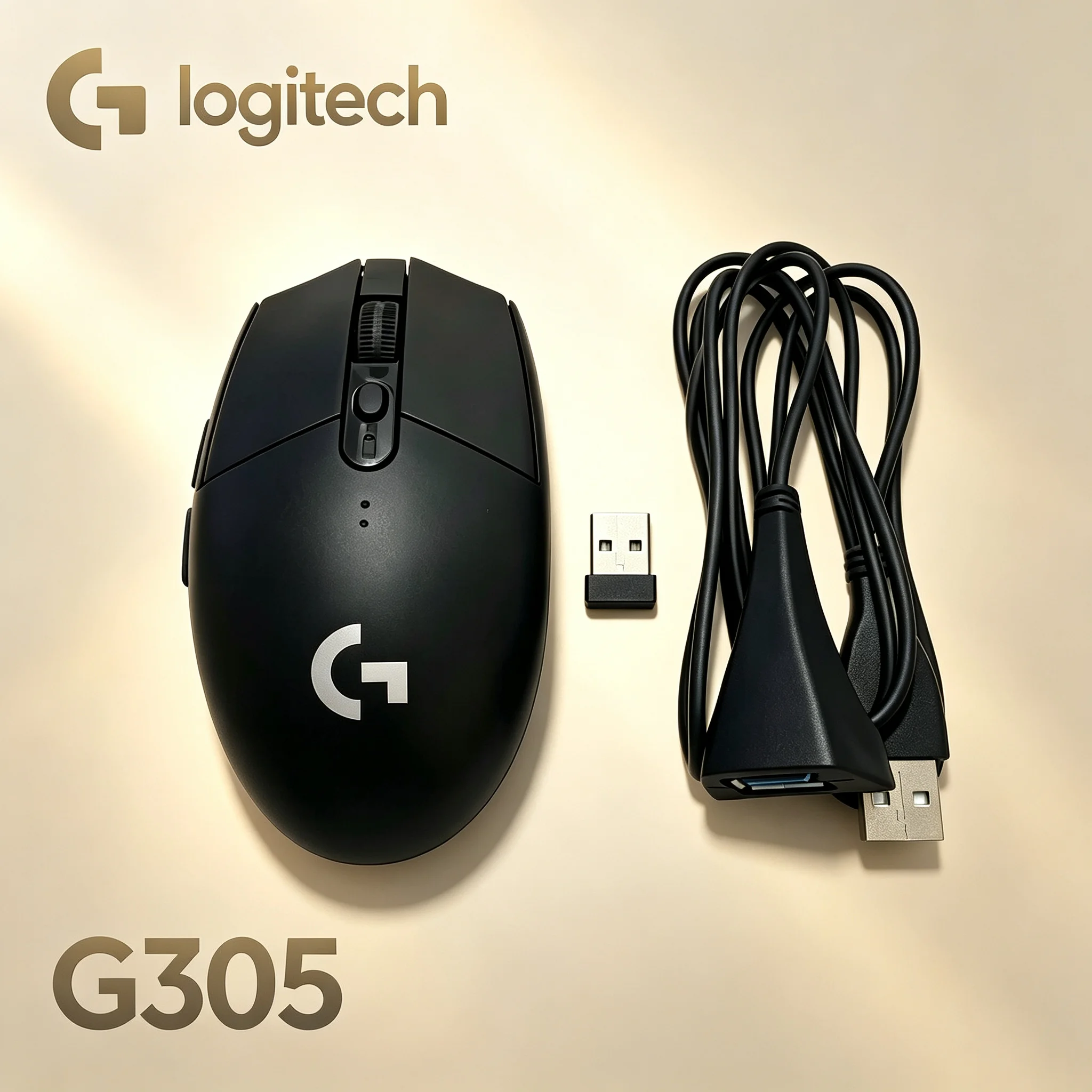 Complete Accessory Set Logitech G305 Wireless Mouse With Transfer Adapter Cable Anti‑Slip Ergonomic Mice For Gaming Office Deskt