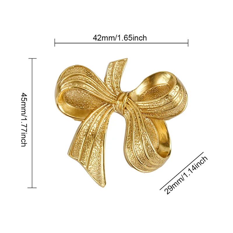 8PCS Solid Brass French Bowknot Furniture Handles Drawer Knobs Cupboard Wardrobe Closet Dresser Cabinet Door Pulls Knobs Deco