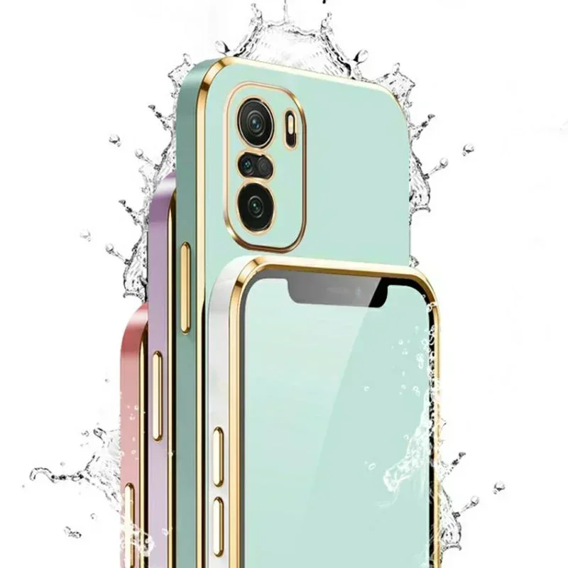 لهاتف Xiaomi Poco M5s حافظة Poco F3 2207117 BPG M2012K11AG فاخر مربع تصفيح POCO F3 M5S جراب هاتف غطاء خلفي مقاوم للصدمات