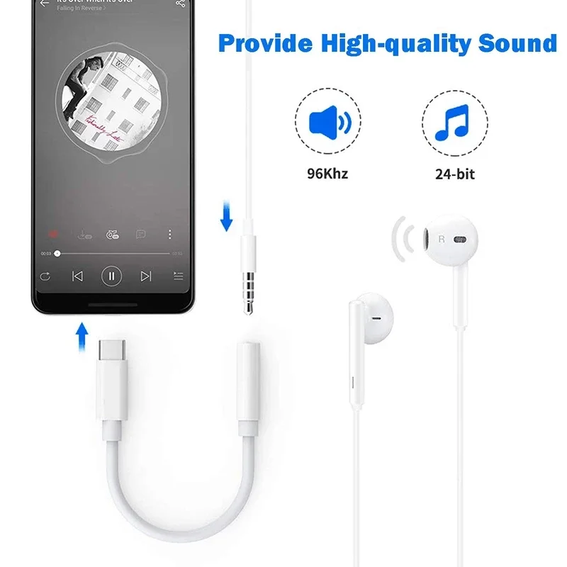 USB C محول نوع C إلى 3.5 مللي متر Aux الصوت مهايئ الرافعة مكالمة صوتية سلك التحكم سماعة سماعة كابل 3.5 مللي متر محول صوت