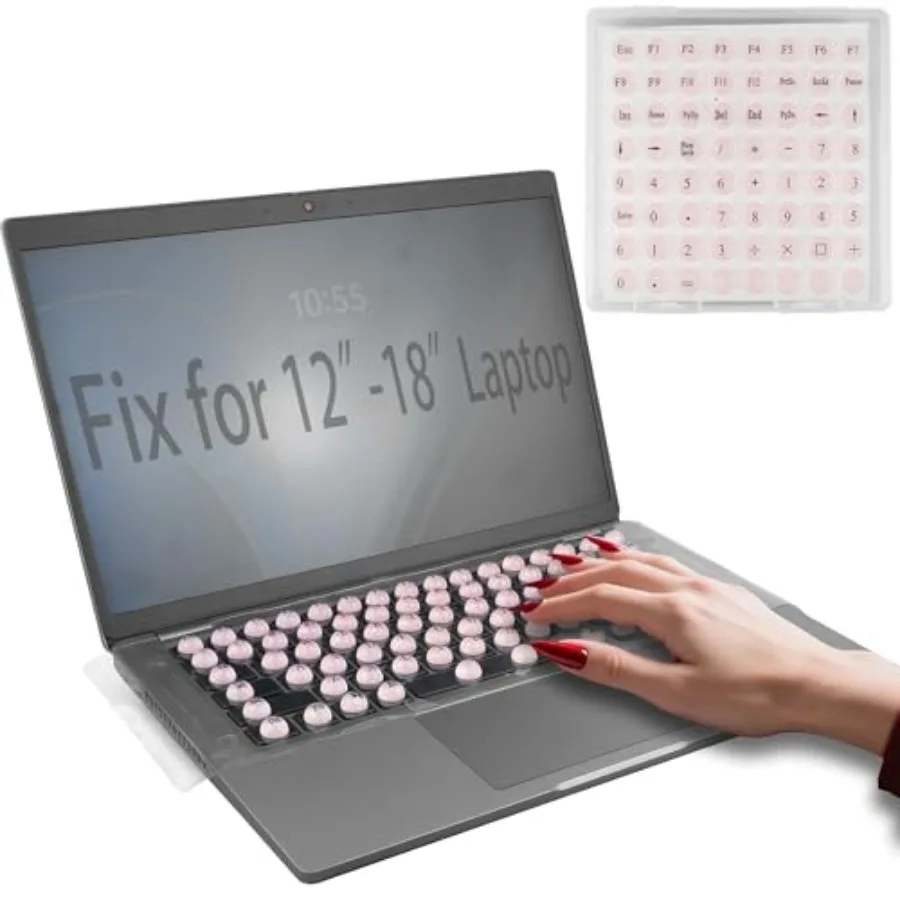 

Generic Laptop Keyboard Cover for Long Nails with Raised Keys, Compatible with HP/DELL/Mac/Lenovo/Acer/Asus/Samsung12-18" Noteb