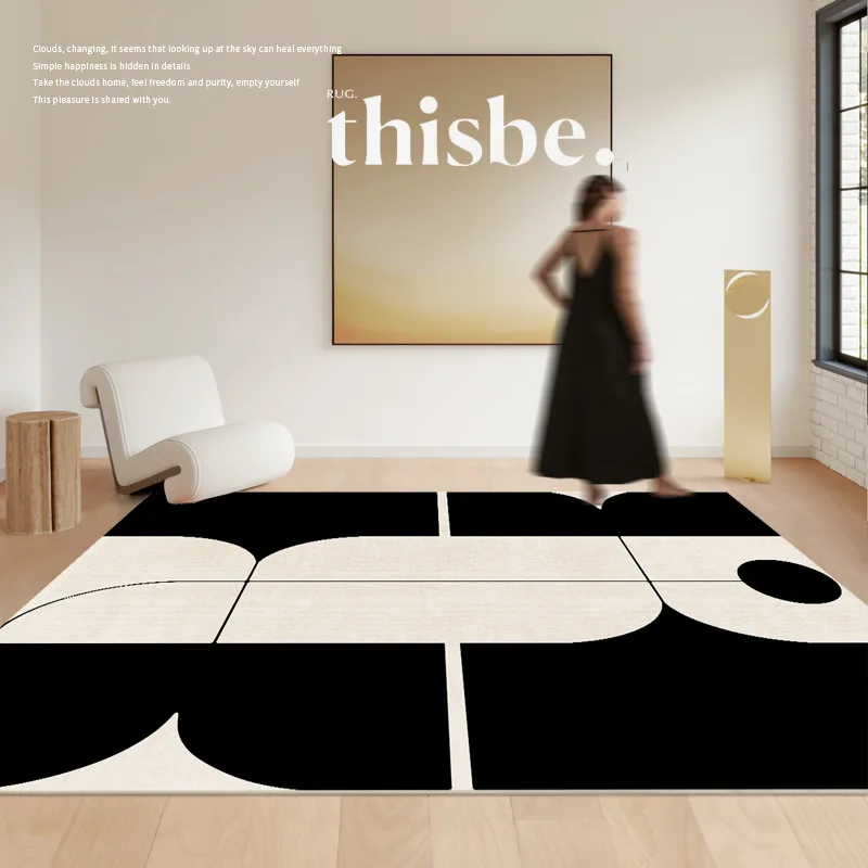 

Nordic Modern Living Room Carpet Customize Large Home Floor Decor Mat Black Room Bedside Area Rug Tatami Bedroom Carpets