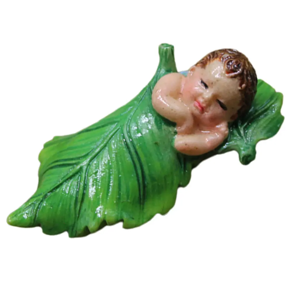 دائم الراتنج زهرة الجنية الطفل تمثال حديقة صغيرة في الهواء الطلق الحديقة زخرفة صغيرة الجنية الطفل النحت الديكور #3