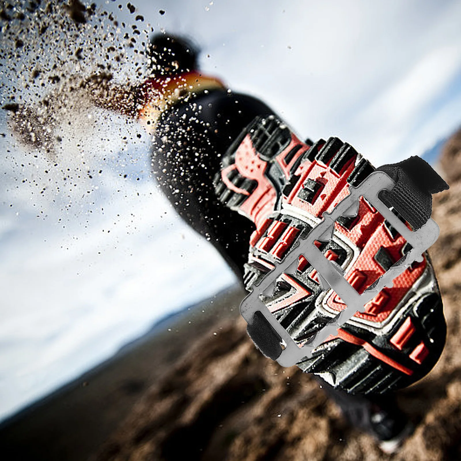 

Ice Grippers for Shoes Non-Slip Spikes Snow Traction Cleat Covers Men Women Kids Hiking Camping Fishing Anti-Slip Climbing Gear