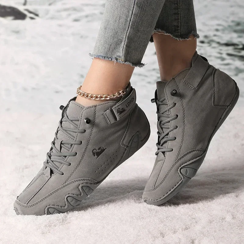 Advanced Leather Women's Bare Boots Modernsoft Breathable Lace Up Shoes Comfortable All Day Long City Commuting Women Loafers