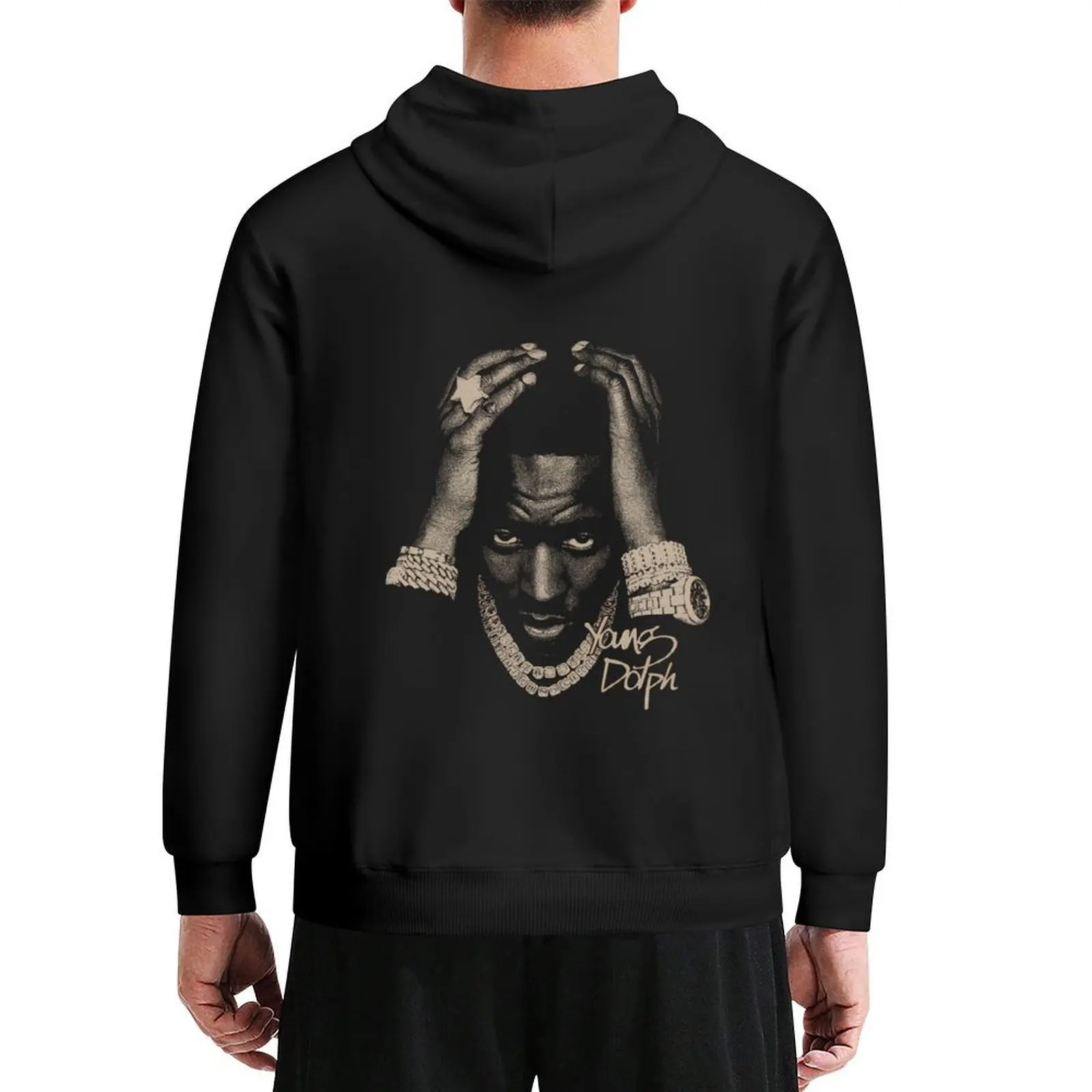 

Young Rapper Dolph Black Hoodie men's winter sweater men wear graphic t shirts men anime clothes new in hoodies & sweatshirts