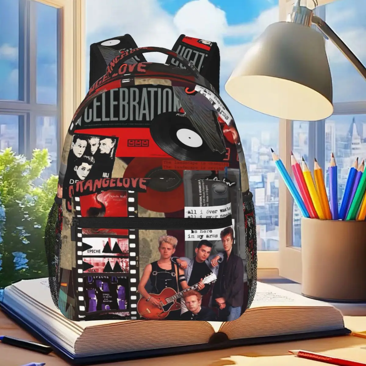 Depeche Mode Violator Peripheral Pattern Backpack Student Boys Girls BookBag Children School Bag Shoulder Bags for Men Women