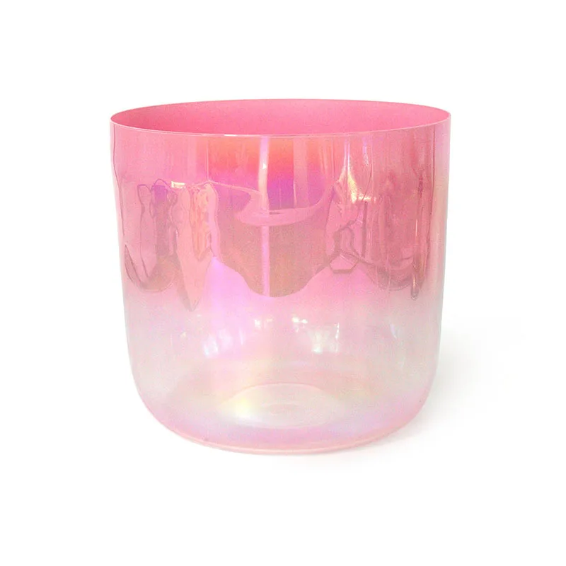 Rose Pink Gradient Crystal Singing Bowl Music Bowl Crystal Musical Chant Bowl Percussion Instrument