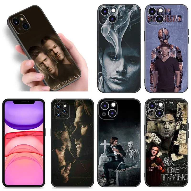 Supernatural Phone Case For Apple iPhone 12 13 Mini 11 14 15 Pro Max 7 8 Plus X XR XS SE 2020 2022 Black Silicone Case