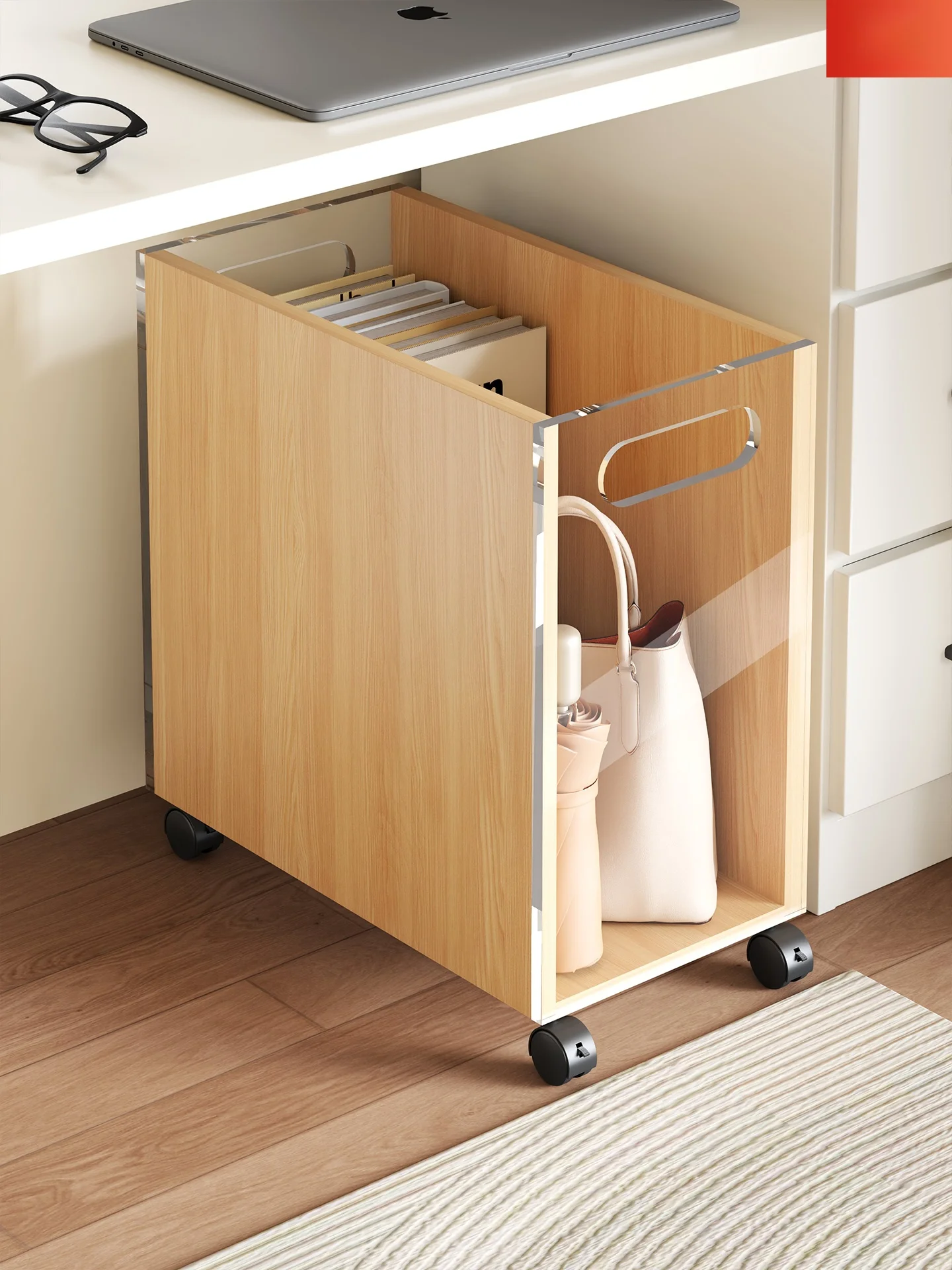 carrello-portaoggetti-mobile-da-ufficio-sotto-scrivania-organizer-da-postazione-di-lavoro-semplice-in-acrilico-con-ripiani-in-densi-board