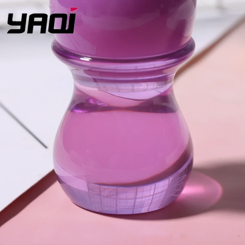 YAQI 24mm Wet Shaving Brush for Men with Purple Handle Mink/Synthetic Hair Knot Beard And Face Grooming Tool