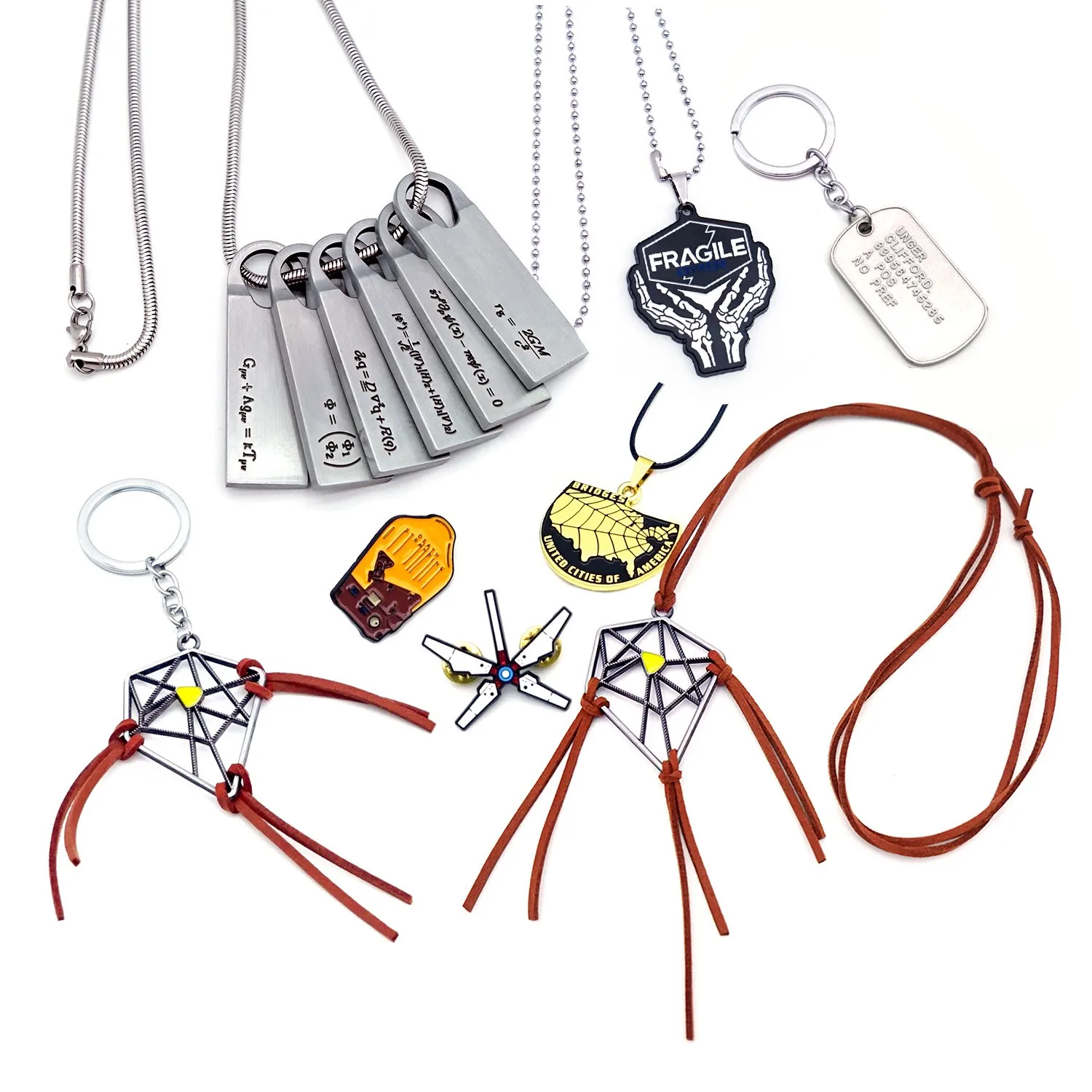 لعبة الموت تجديل المفاتيح قلادة حلم الماسك السحر سبيكة هدية صندوق اكسسوارات تأثيري للرجال النساء حقيبة قلادة هدايا