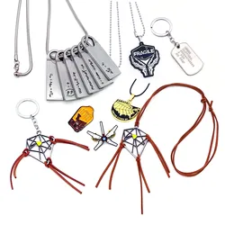 Game Death Stranding Keychain Necklace Dream Catcher Charms Alloy Gift Box Accessories Cosplay For Men Women Bag Pendant Gifts