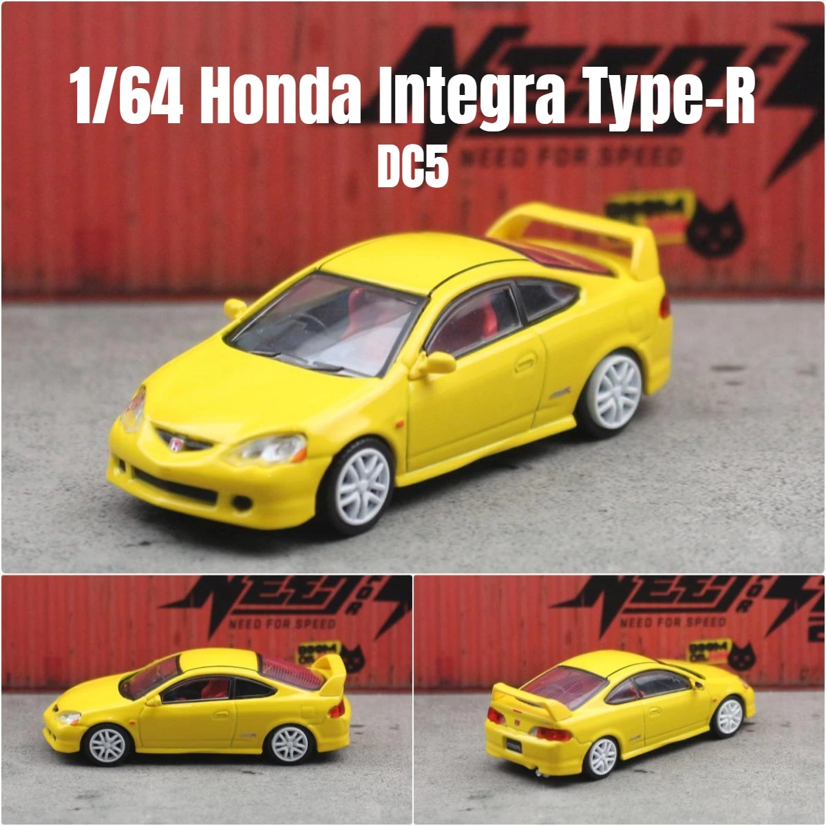 自動車 Honda Integra Type R DC5 & Civic SiR EF9 1/64 Honda Integra Type-R DC5 JDM Toy Car Model 1:64 Diecast