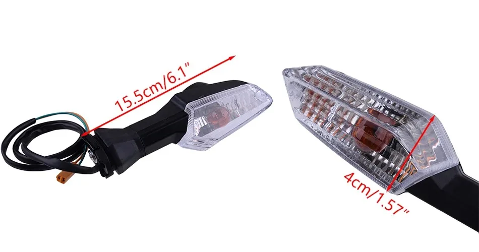 1 Pair Rear Turn Signal Indicator Light Fit for Kawasaki Ninja 250 300 650 1000 Z1000SX ER6N ER6F ZX6R 2013 2014-2016 12V 10W