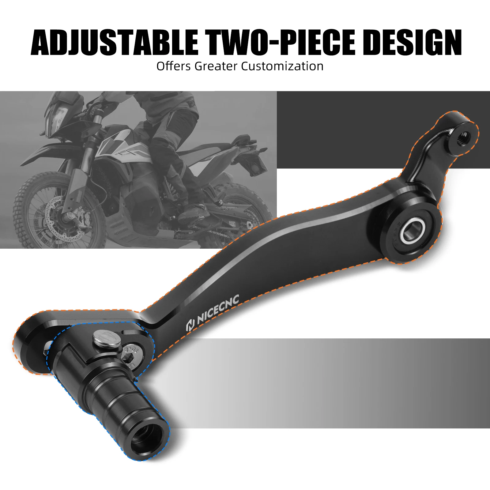 Für KTM 790 890 Adventure R/S/Rally 2021-2026 Einstellbarer Schalthebel Fußbremshebel Fußrasten Husqvarna Norden 901 – Detail 21
