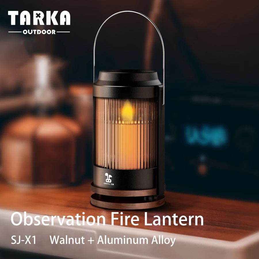 

TARKA уличный фонарь, черный деревянный подсвечник, уличная домашняя печь для просмотра окружающего света, принадлежности для кемпинга