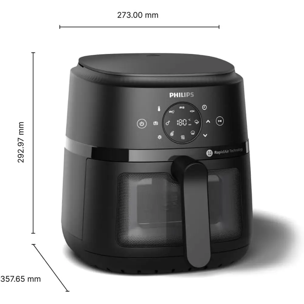 Аэрофритюрница, 4,2 л, технология RapidAir, 13 функций приготовления пищи, здоровая хрустящая еда, 90 процентов, экономия менее жира, энергоэффективность