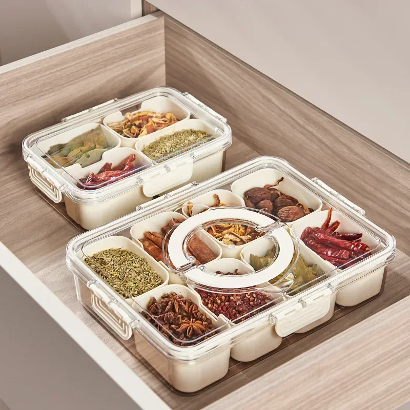 

Food Storage With Lid Useful Things for Home Sealed Condiment Box Kitchen Containers Ice Powder Box Kitchen Organizers