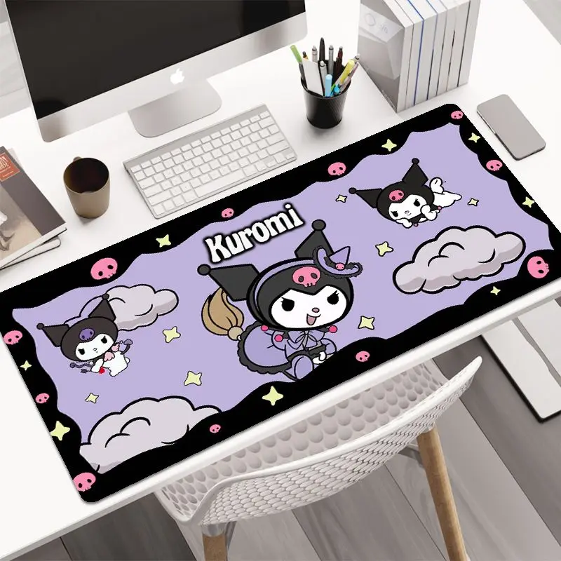 Cute Sanrio Kuromi Mouse Mat Oversized Anime Cartoon Sports Game Keyboard Pad Mouse Pad Desk Pad Kawaii Desktop Decoration Gift