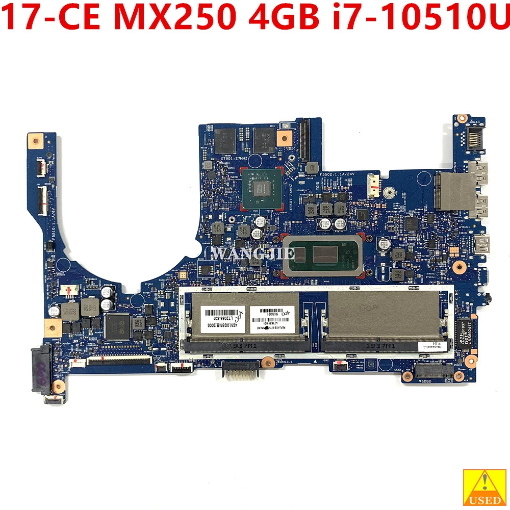 18739-1 For HP 17-CE1003CA 17-CE Laptop Motherboard L71621-601 L71621-001 DSC MX250 4GB + i7-10510U 100% Working