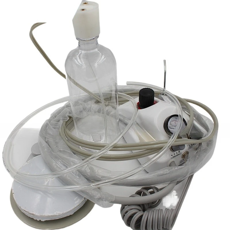 

Plastic desktop turbine with bottle, four-hole dental portable turbine