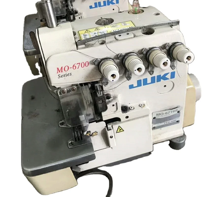 Japan Used Overlock 5 Thread Sewing Machine with New Direct Drive 6716D Overlock Sewing Machine Manual Keep Good Condition