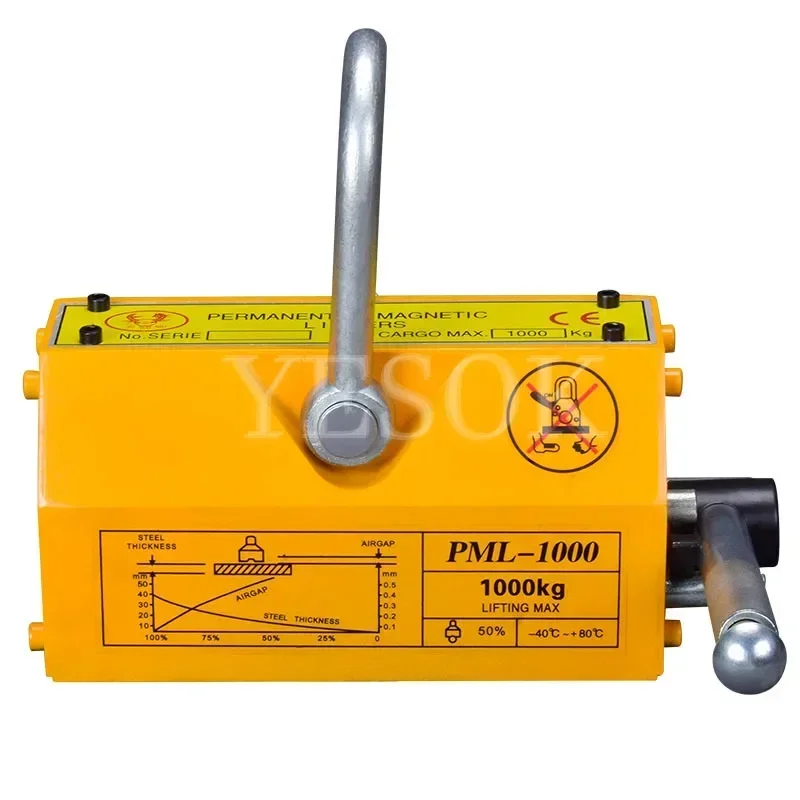 คุณภาพสูง Hoisting Magnet Lifter ดูด Strong Magnetic Crane ประหยัดแรงงานแม่เหล็กถาวรดูดถ้วยแม่เหล็กไฟฟ้า
