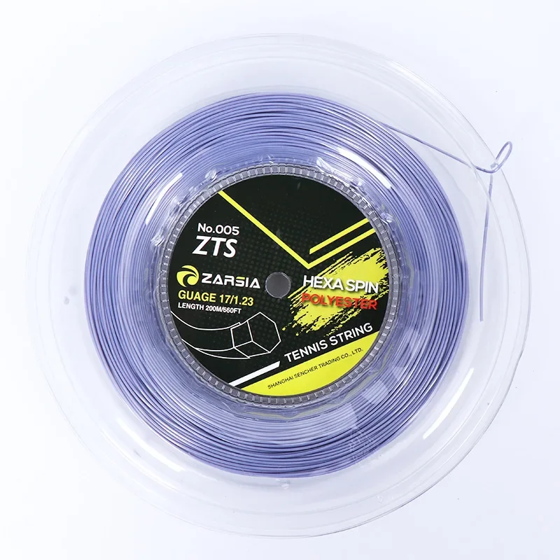 ZARSIA Hexagon Tennissaiten Langlebige Hex-Polyester-Schlägersaite 1,23MM 200M 1 Rolle – Detail 6