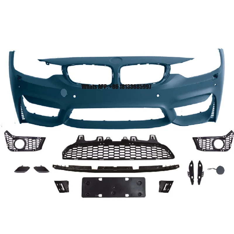 

Передний бампер для BMW F32 F36 F33 2014-2019, обновление до стиля M4, с отверстиями под противотуманные фары