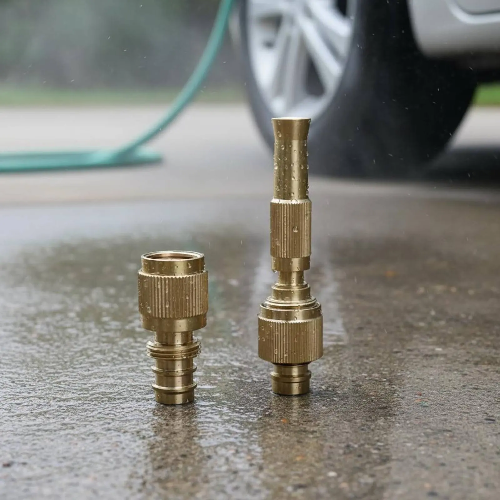 Brass Water Universal Connector Garden Hose Spray Car Wash Spray Attachment Sturdy Duty Adjustable Metal Water Spray Attachment
