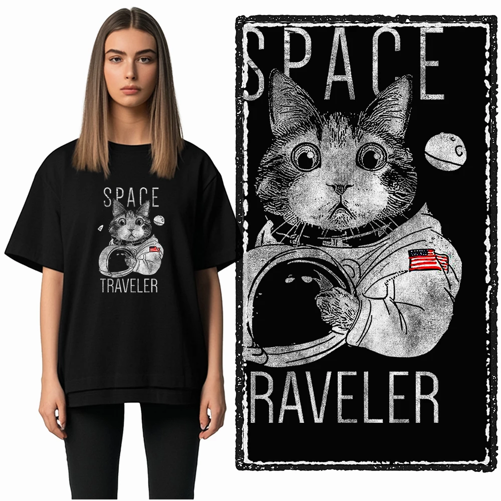 Coolmind DB 100% Cotton Cat Print Exclusive Graphic women T shirt Cool BLACK women tshirt big size tshirt for women tee shirt