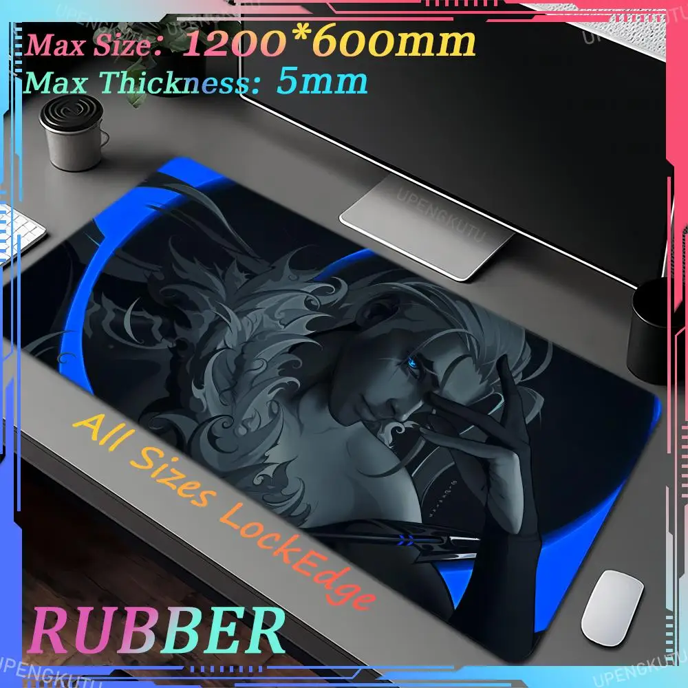 Anime V_Valorant game accessories mousepad anime oversized keyboard pad natural rubber non-slip XXL desk mat lock edge mouse pad