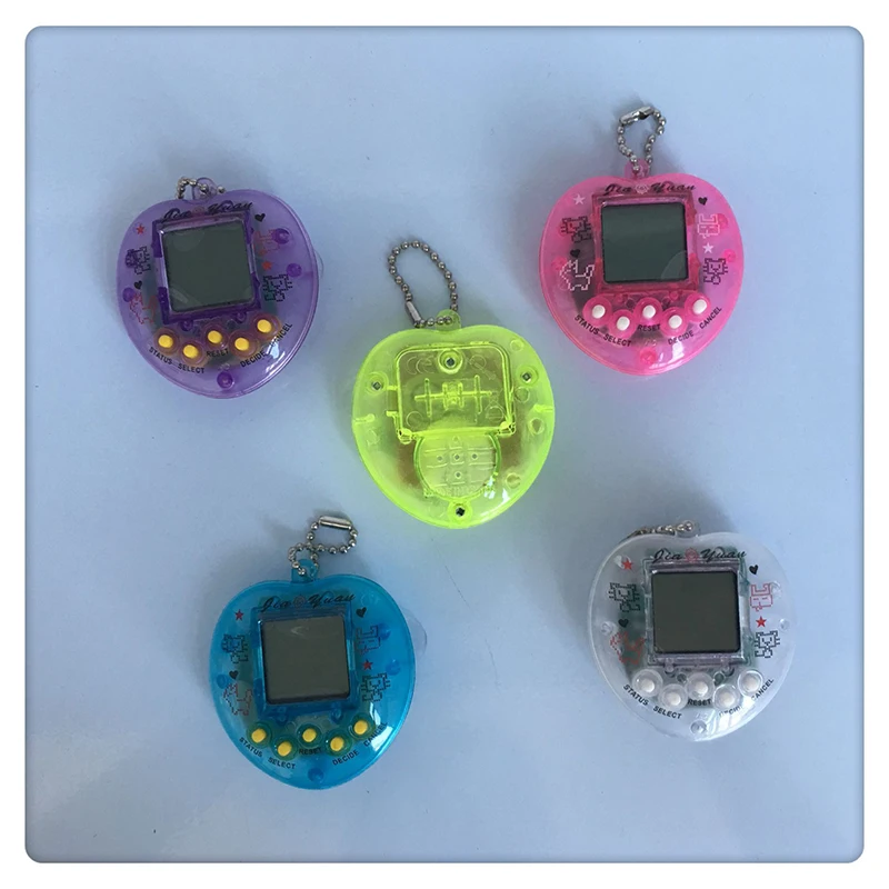Machine de jeu électronique pour animaux de compagnie, Transparent en forme de cœur, Puzzle virtuel pour animaux de compagnie, porte-clés Design, cadeau d'anniversaire pour enfants