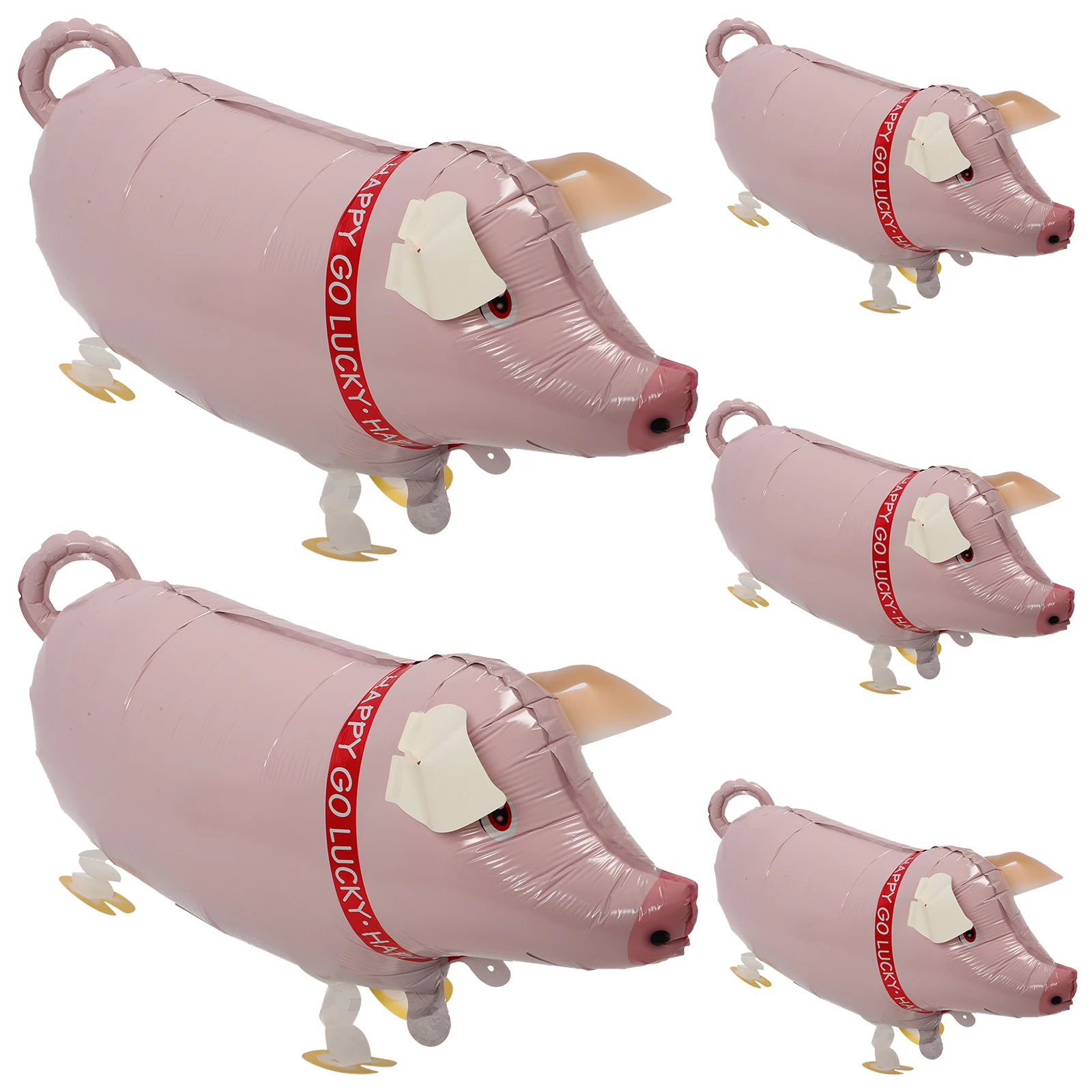

5 Pcs Pink Pig Balloons Aluminum Film Inflatable Toys for Birthday Party Games Kids Gifts Christmas Decorations