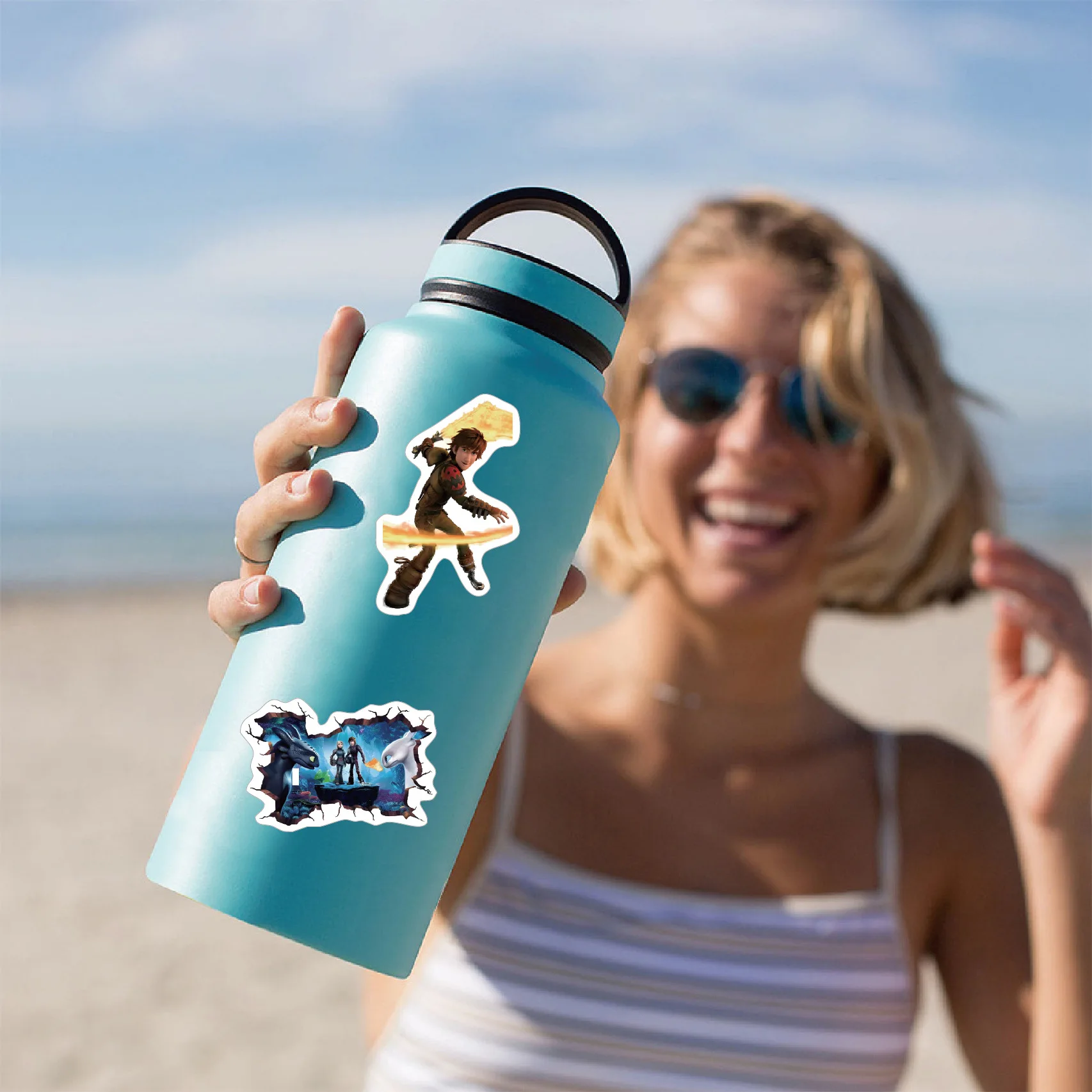 53PCS Cartoon Cute Toothless How to Train Your Dragon Stickers DIY Decoration Suitcase Scrapbooking Phone Laptop Stationery Toy