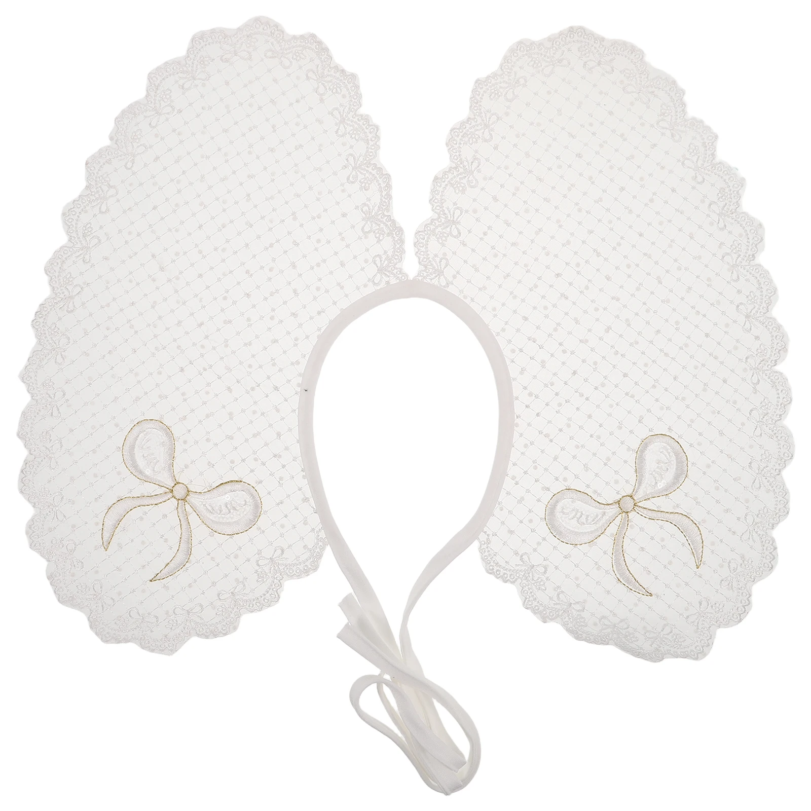 

Stylish Embroidered Fake Collar Shawl for Women Detachable Ruffle Mini Cape Neck Comfortable Cotton Party Date Wear