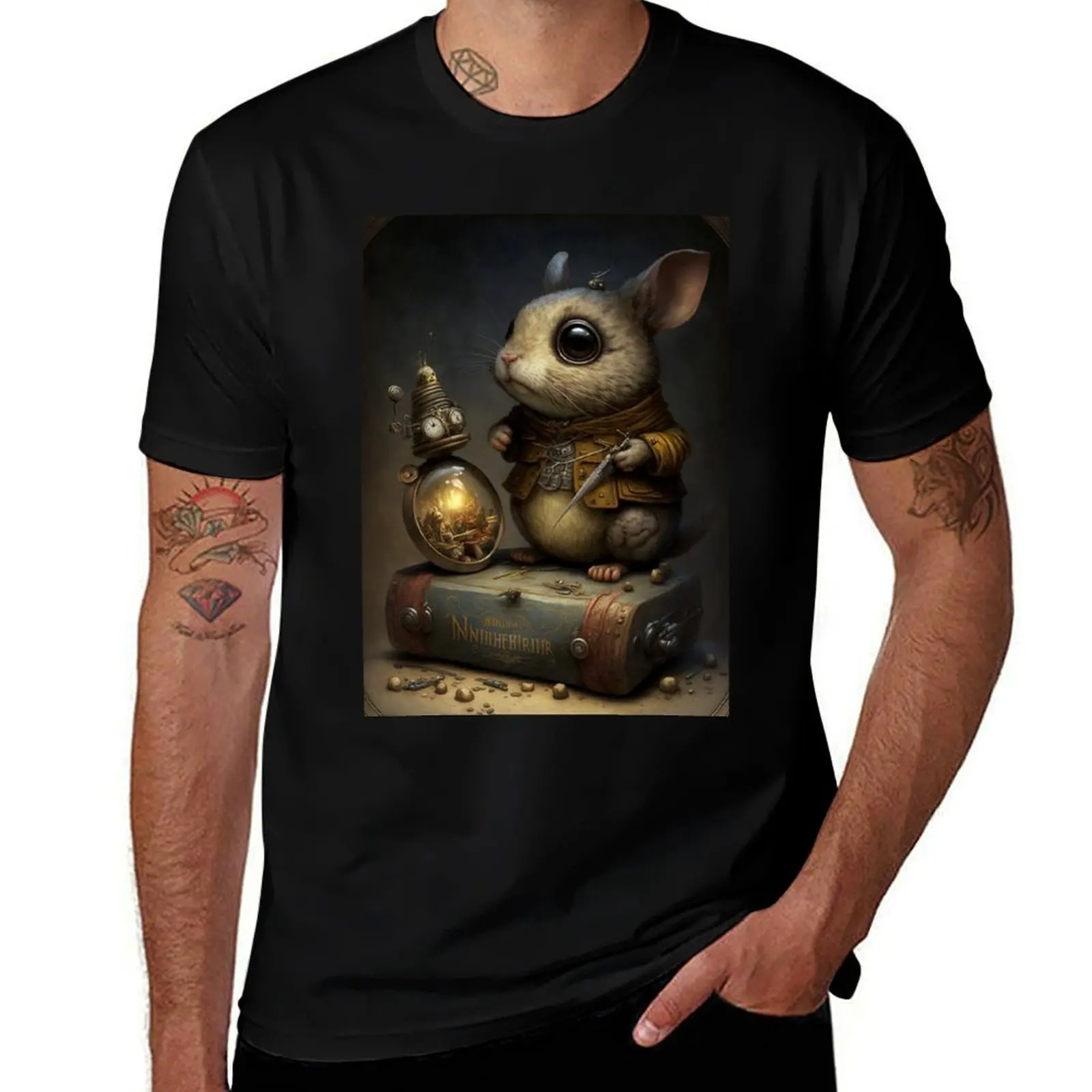 

Through the looking glass T-Shirt blanks graphic t shirt vintage blue lock mens graphic t-shirts hip hop