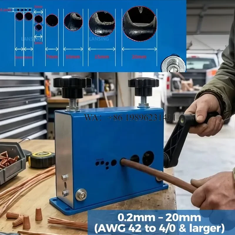 Wmwmnu for Hand Crank Dual Drive Wire Stripper Tool Stripping Cat 5 and Aluminum Wire for Scrap Copper Recycling and Diy Etc