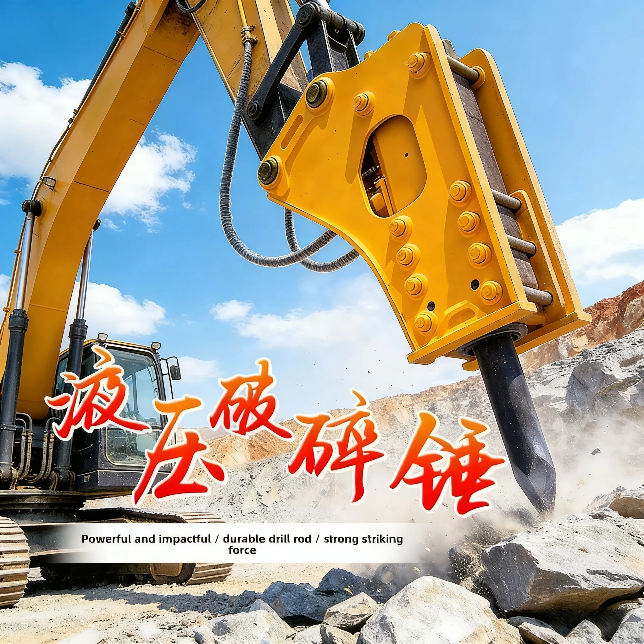 Mini Excavator Attachments Hydraulic Breaker Hammer Earth Auger Bucket Thumb Quick Hitch Digger Spare Parts Job Site