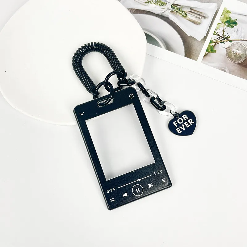 NameTag Spring Lanyards Card Holder Removable Badge Door Credential Holder Slide Cover School Business Plastic ID Card Holder