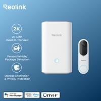 Reolink 2K Battery Video Doorbell 4MP WiFi Video Intercom Wired/Battery Power Door Bell Local Storage Encryption with Home Hub