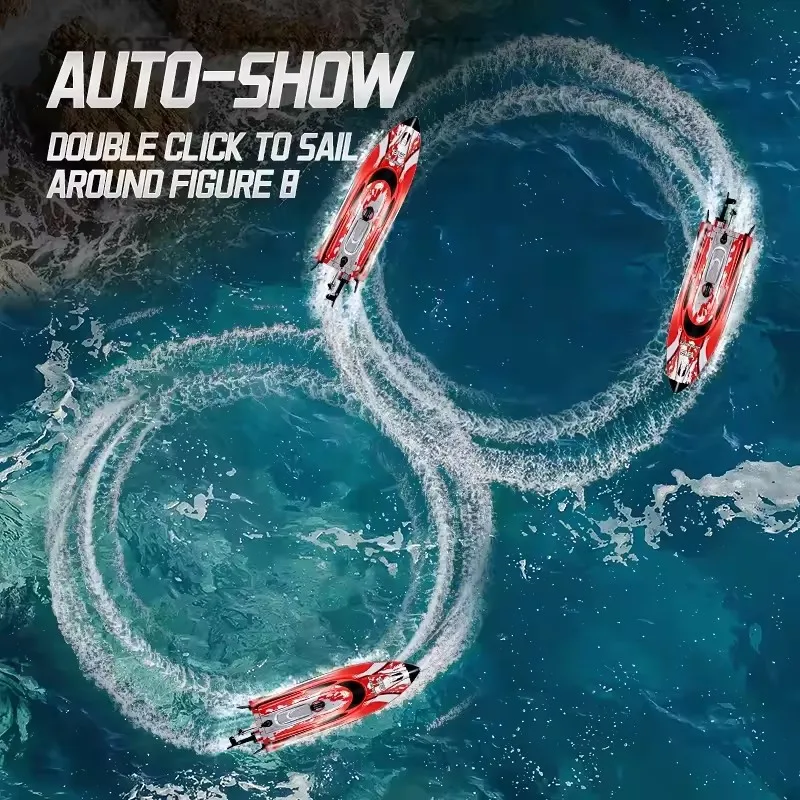 150 متر لمسافات طويلة Capsize إعادة تعيين إنذار ذكي عالية السرعة عن بعد قارب سريع 2.4G عالية السرعة RC سباق الانجراف قارب لعبة الماء الهدايا