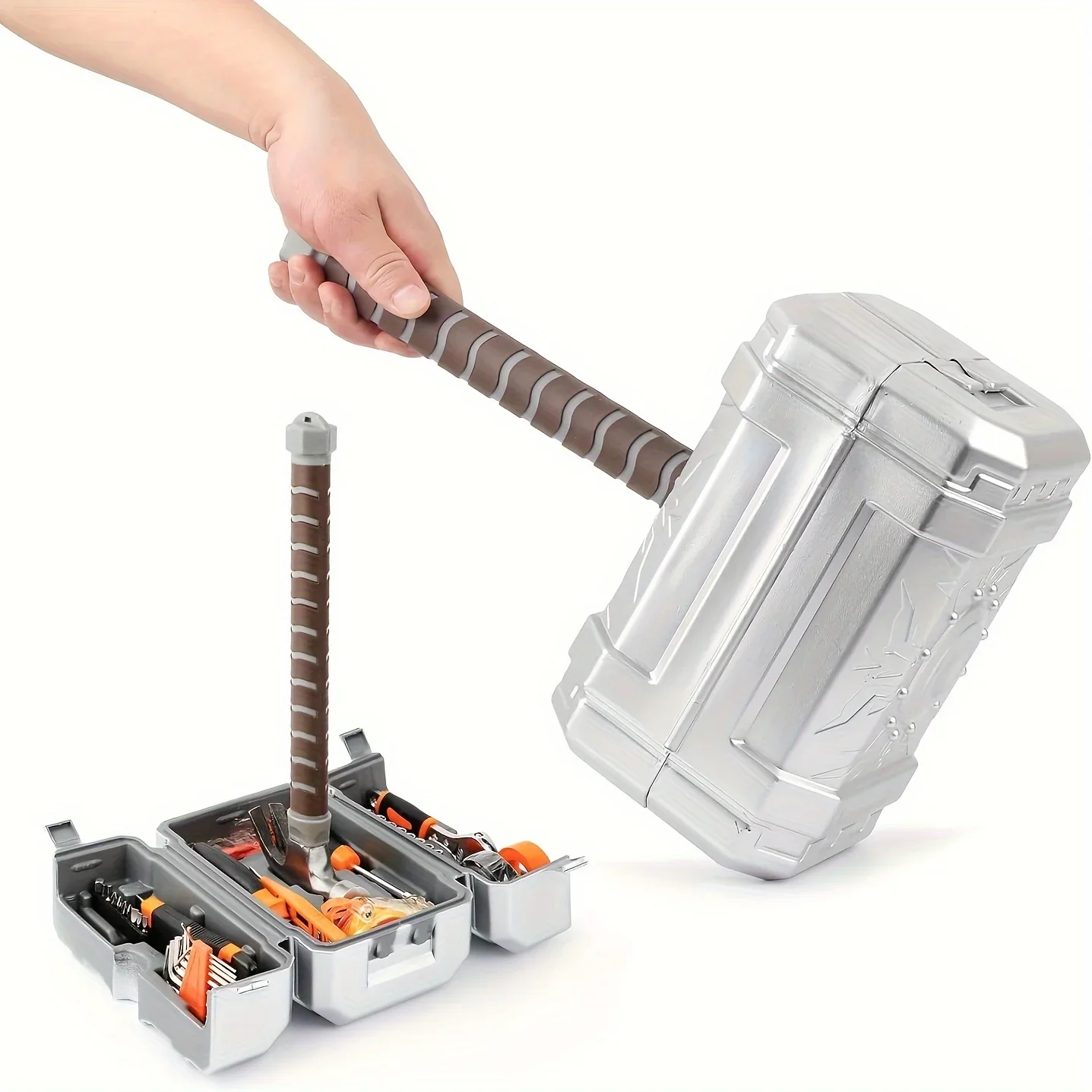 Creative Thors Hammer Tool Box Household Repair Tool Case Hardware Organizer Garage Storage Without Tools for Man Santa Gift